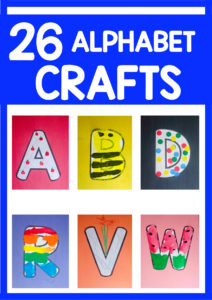 ALPHABET CRAFT BUNDLE: What a fun way to play with the alphabet! Create an easy alphabet book using these 26 alphabet craft ideas from Busy Toddler