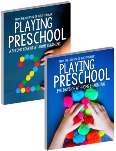 PLAYING PRESCHOOL BUNDLE: Get both years of the Playing Preschool Program from Busy Toddler
