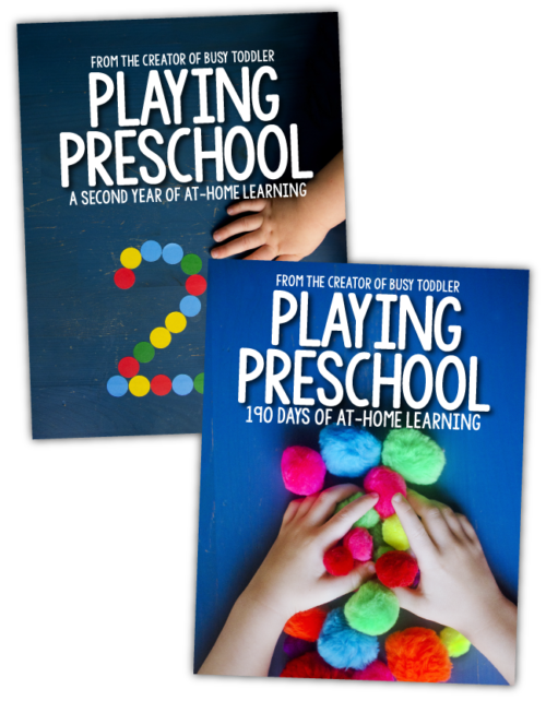 PLAYING PRESCHOOL BUNDLE: Get both years of the Playing Preschool Program from Busy Toddler